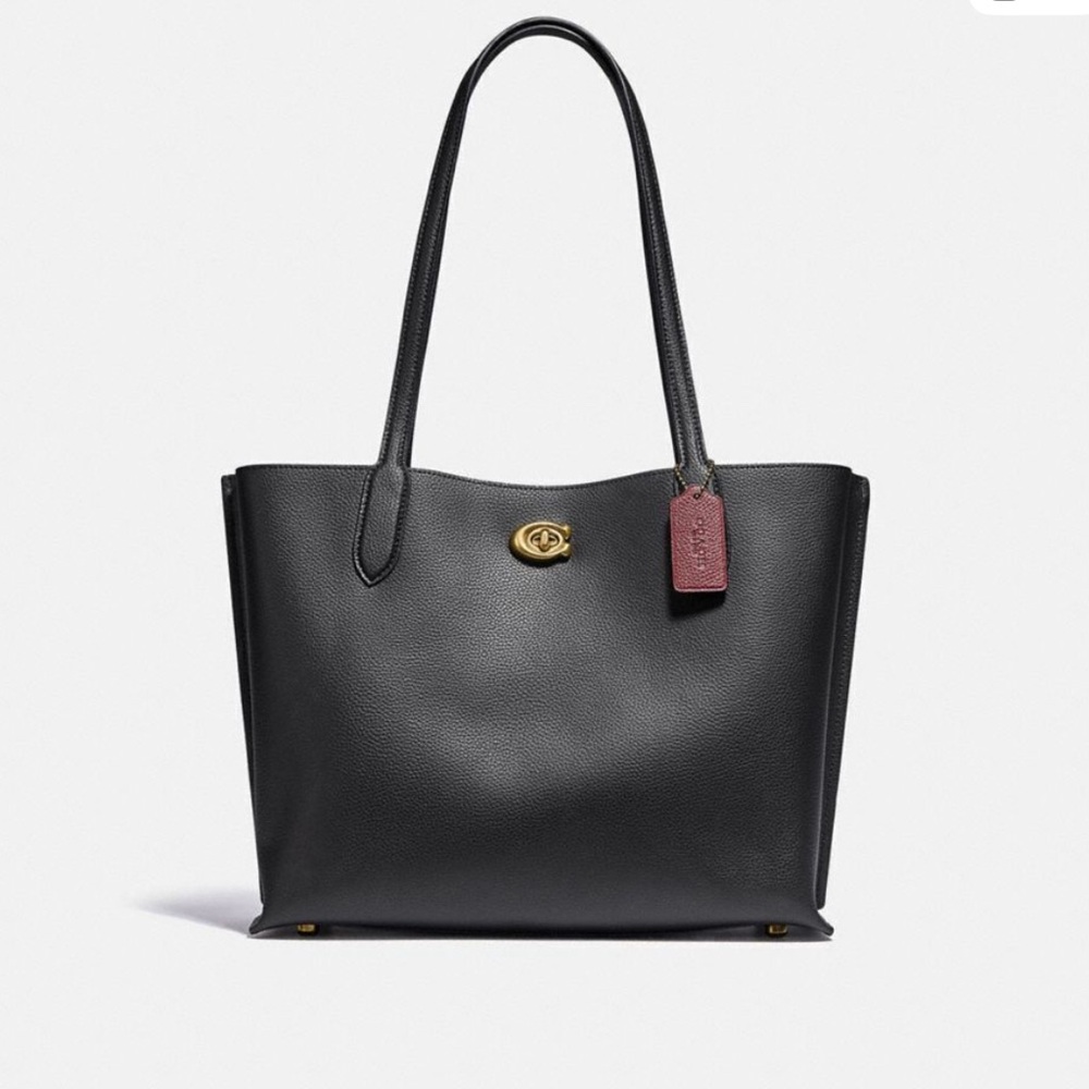 COACH | Black Pebble Willow Leather Tote NWT